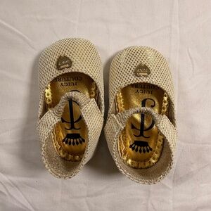 Authentic Juicy Couture Gold Mesh Mary Jane Baby Shoes – Size 2